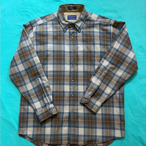 Pendleton Other - Pendleton Men Fireside Wool Button Down Flannel Shirt‎  Multicolored Sz L
